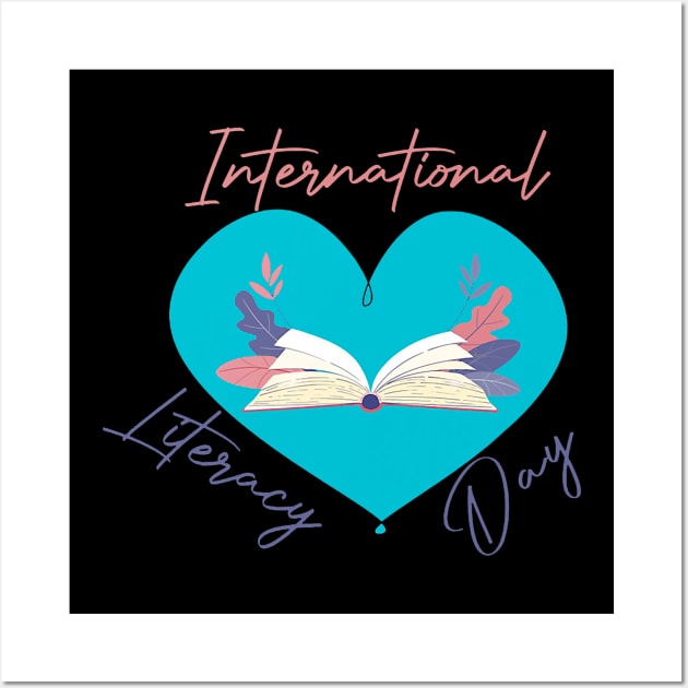 Happy International Literacy Day Wall Art by everetto